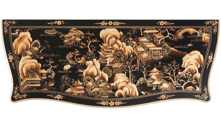 Chinoiserie landscapes and floral details