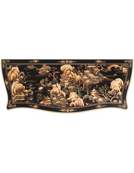Chinoiserie landscapes and floral details