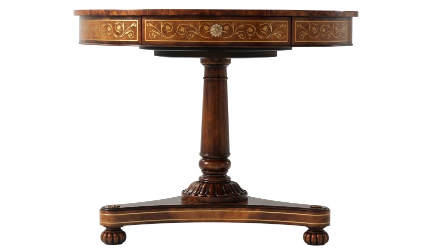Mahogany flame veneer center table
