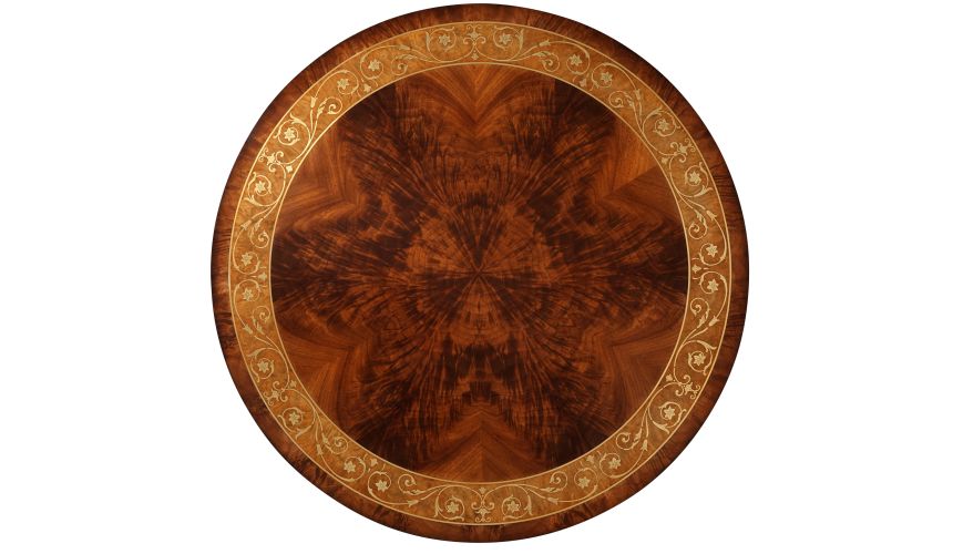 Mahogany flame veneer center table