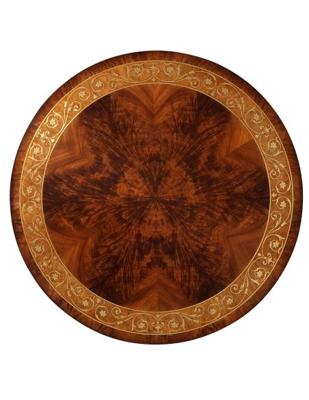 Mahogany flame veneer center table
