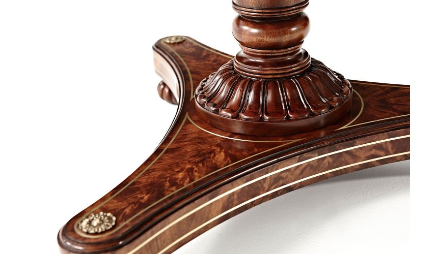 Mahogany flame veneer center table