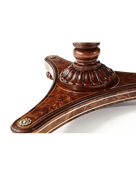 Mahogany flame veneer center table