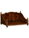 Mahogany veneer four poster dog bed.