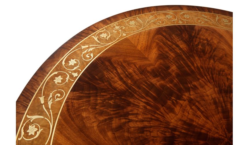 Mahogany flame veneer center table