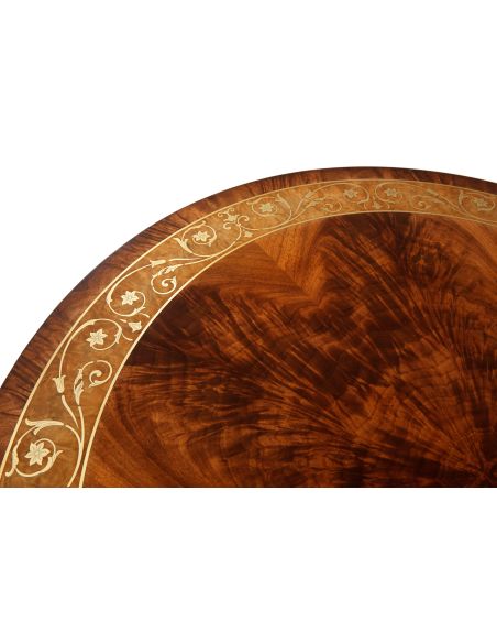 Mahogany flame veneer center table