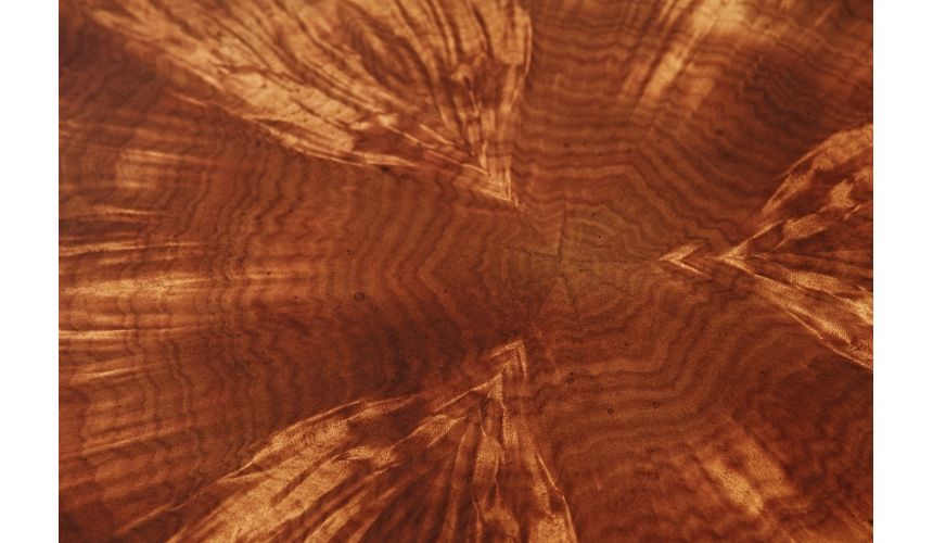Mahogany flame veneer center table