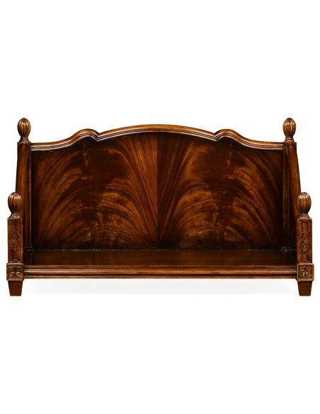 Mahogany veneer four poster dog bed.