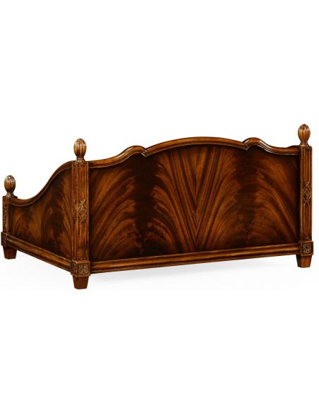 Mahogany veneer four poster dog bed.