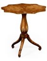 Finely inlaid lamp table with nine sided top