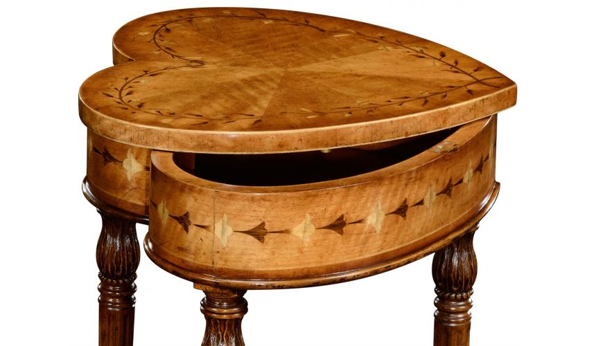 Sheraton style "heart" work box