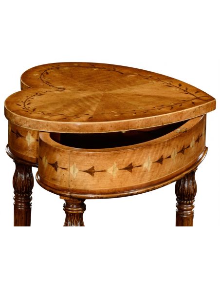 Sheraton style "heart" work box