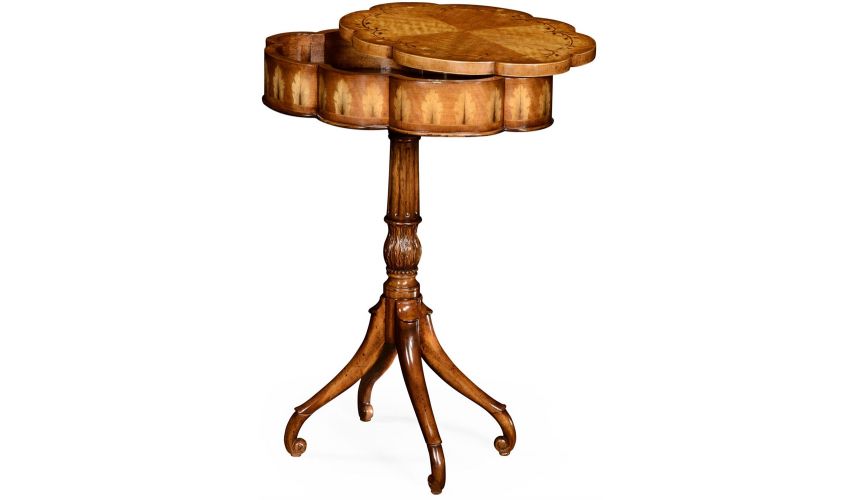 Sheraton style lobed work box.