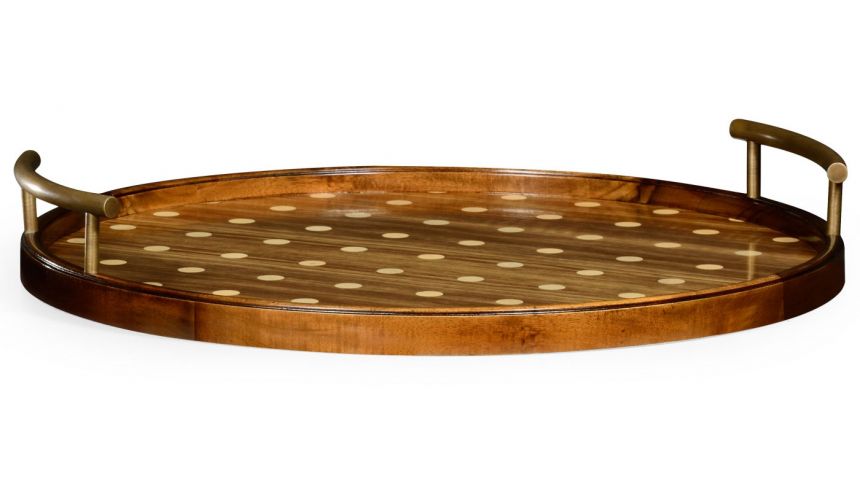 Circular polka dot tray large