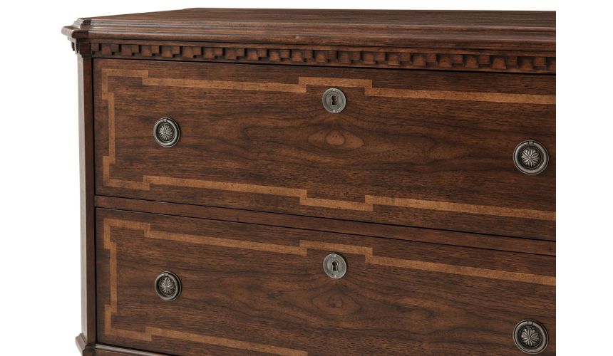 Classic details on chest of drawers
