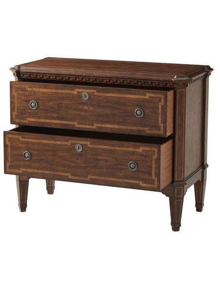 Classic details on chest of drawers