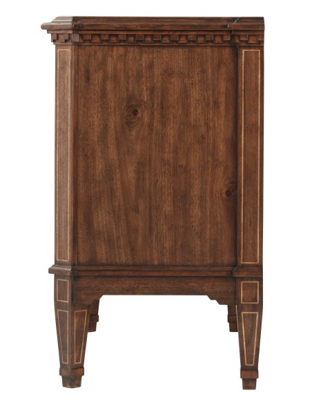 Classic details on chest of drawers