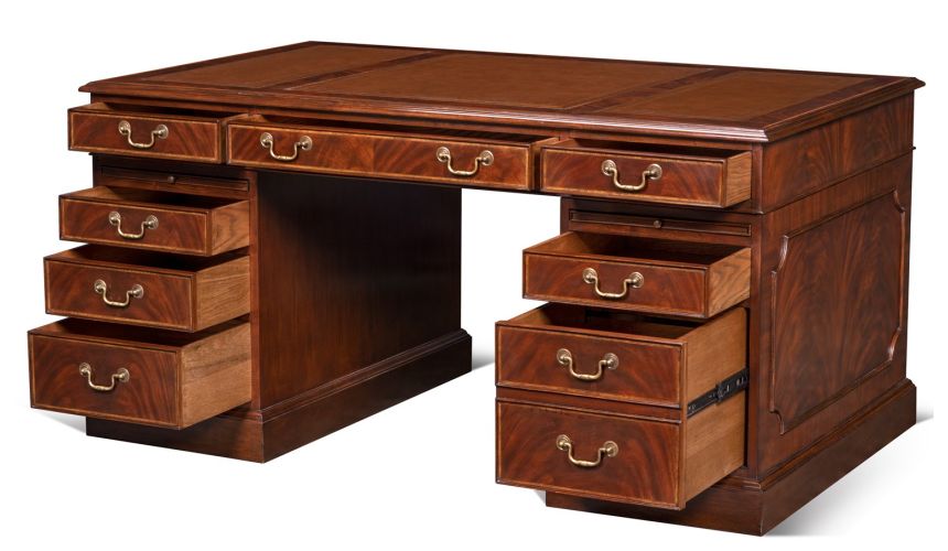 Crotch Mahogany Writing Desk Different 2