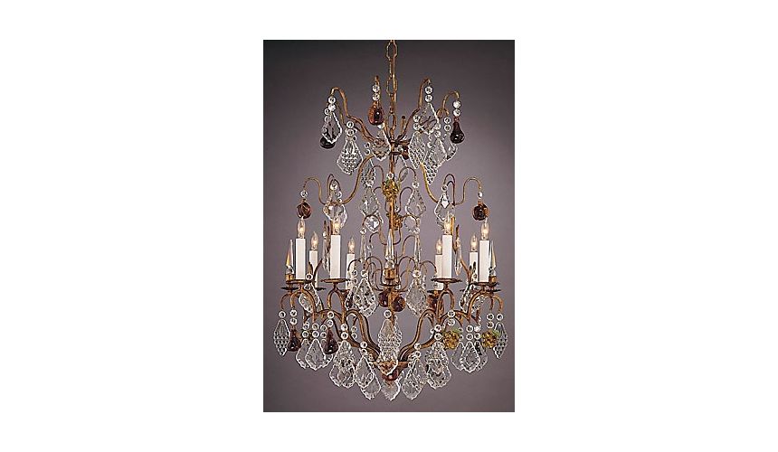 Lighting Bronze Lead Crystal Chandelier