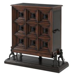 Monkey business mahogany chest of drawers