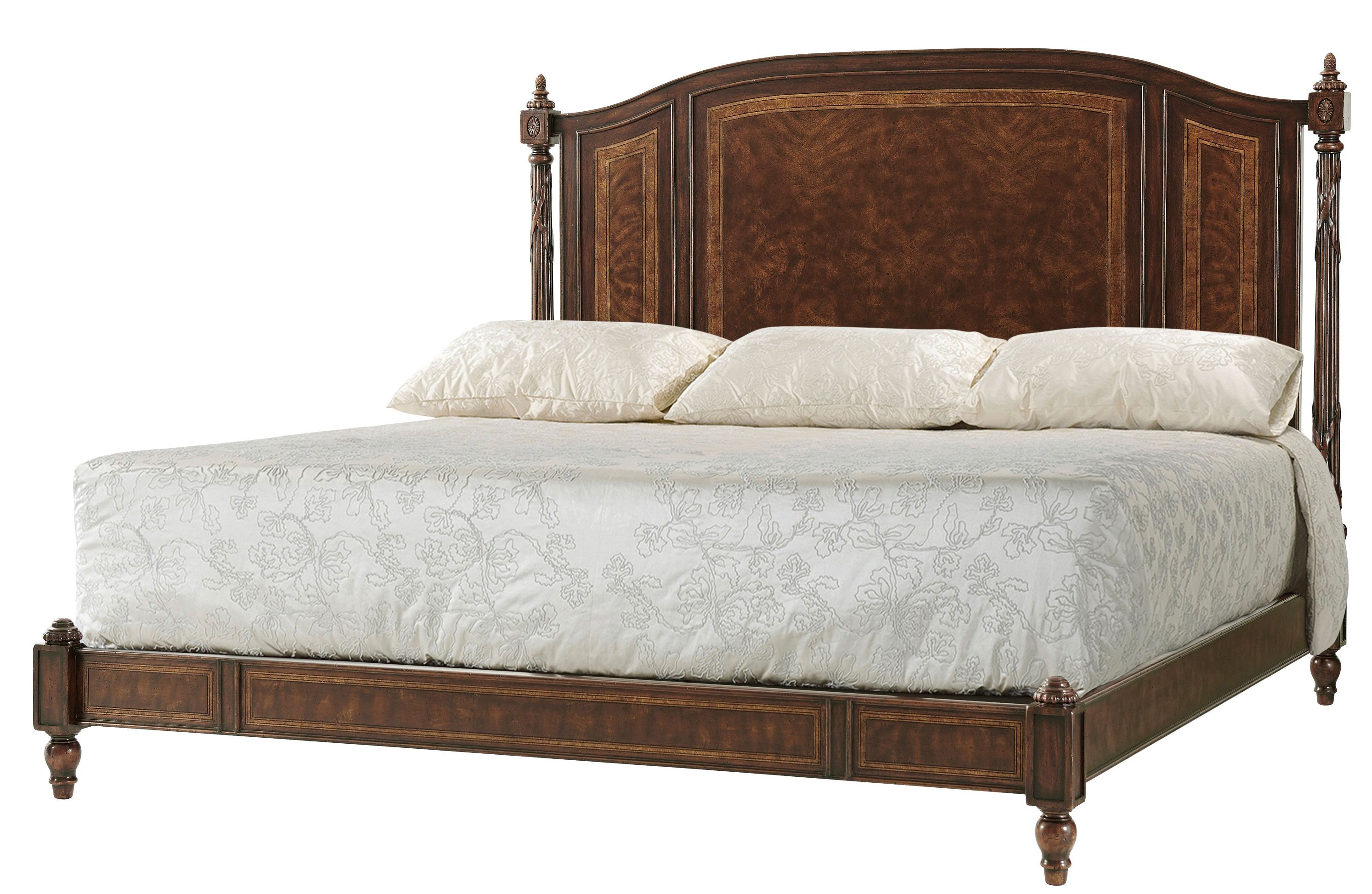 Formal bed with fine details and craftsmanship