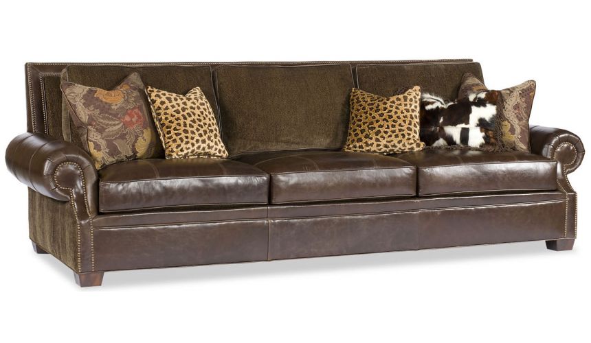 SOFA, COUCH & LOVESEAT Chocolate Leather Sofa