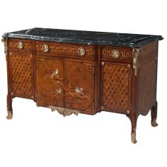 Marble top formal breakfront