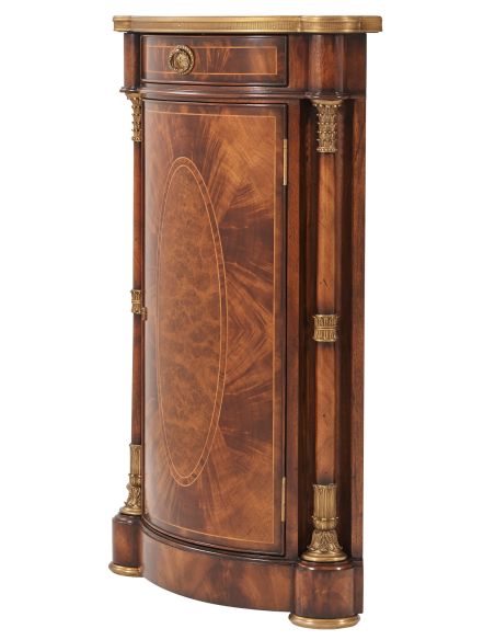 Bow-front buffet sideboard