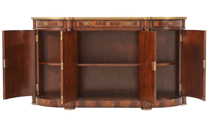 Bow-front buffet sideboard
