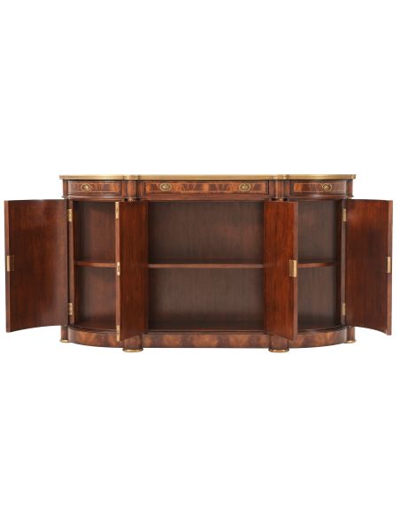 Bow-front buffet sideboard
