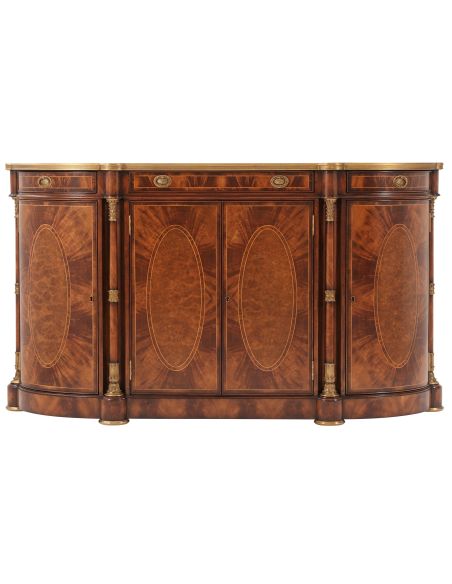 Bow-front buffet sideboard