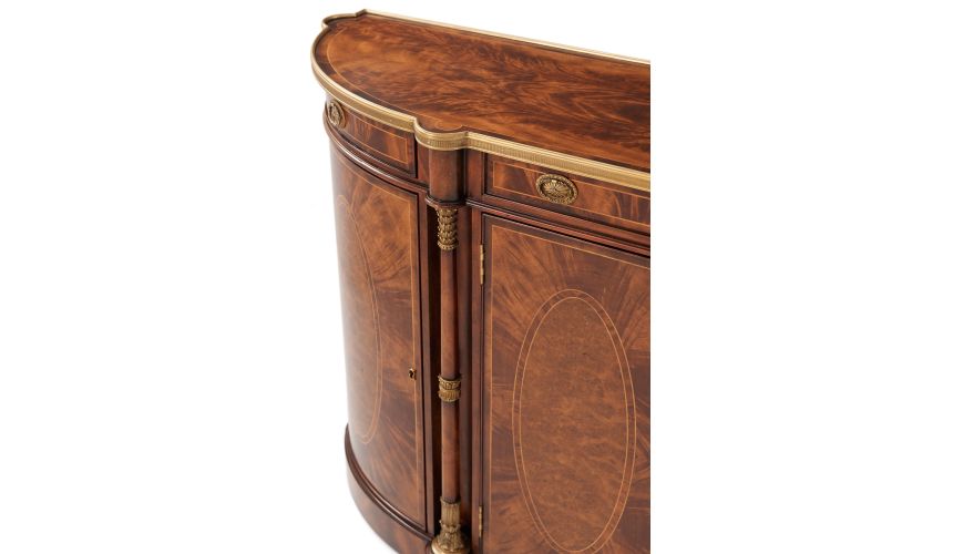 Bow-front buffet sideboard