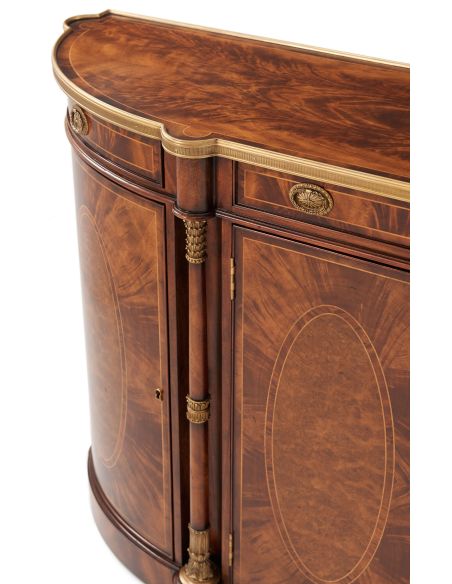 Bow-front buffet sideboard