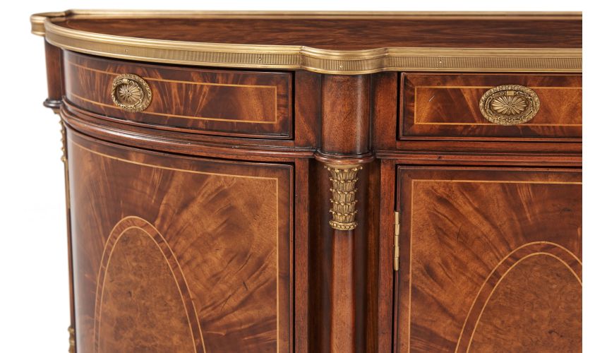 Bow-front buffet sideboard