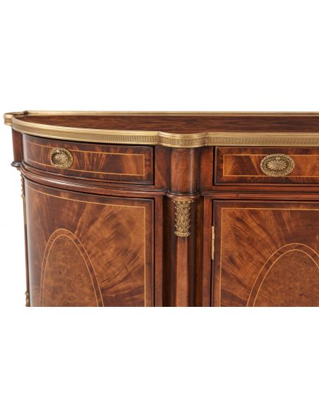 Bow-front buffet sideboard