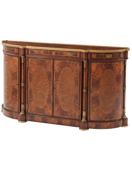 Bow-front buffet sideboard