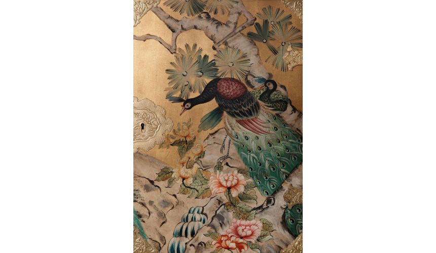 Intricate peacock designs