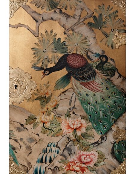 Intricate peacock designs