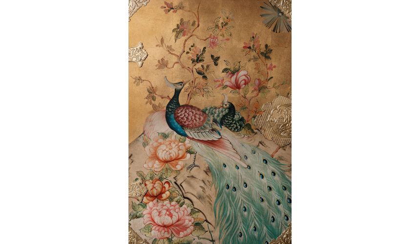 Intricate peacock designs
