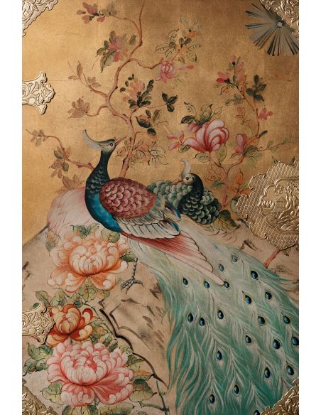 Intricate peacock designs