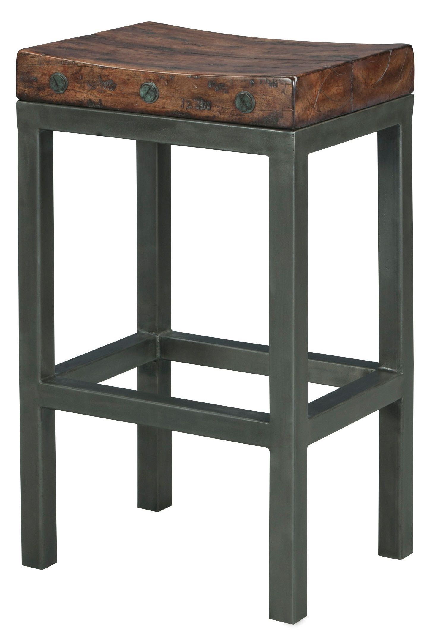 Industrial style backless bar stool