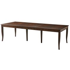 French-inspired dining table with rectangular crossbanded top