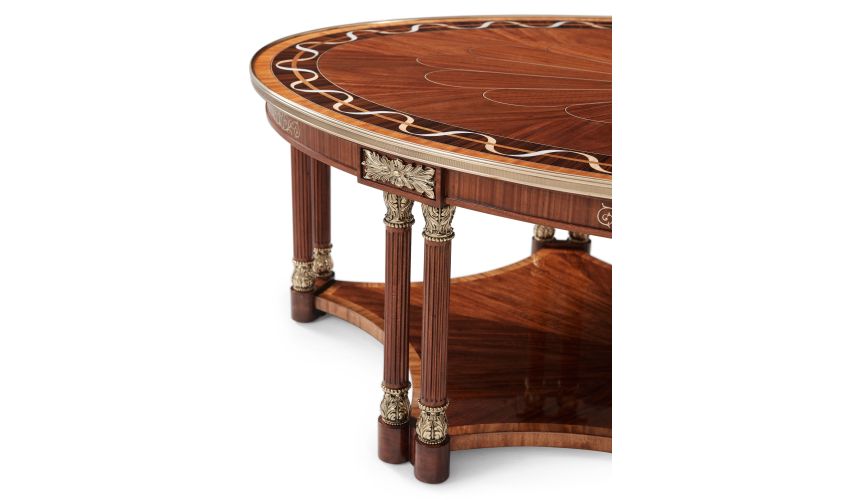 Classic cocktail table with mother of pearl