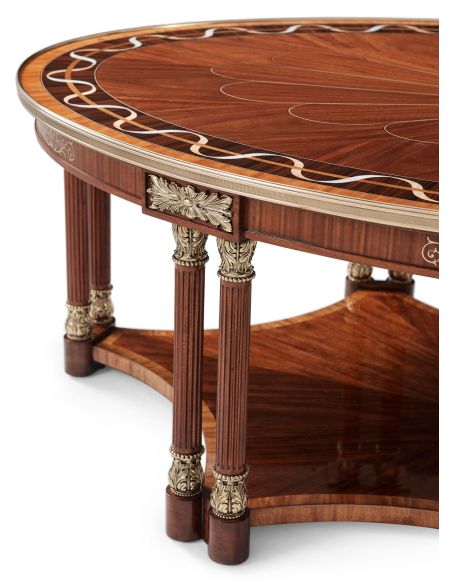 Classic cocktail table with mother of pearl