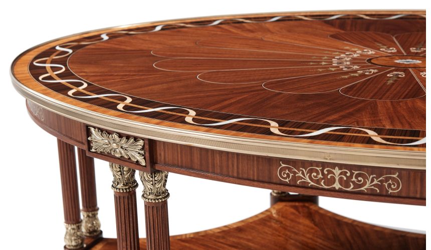 Classic cocktail table with mother of pearl
