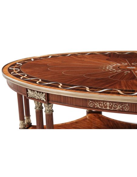 Classic cocktail table with mother of pearl