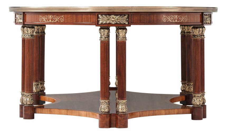 Classic cocktail table with mother of pearl