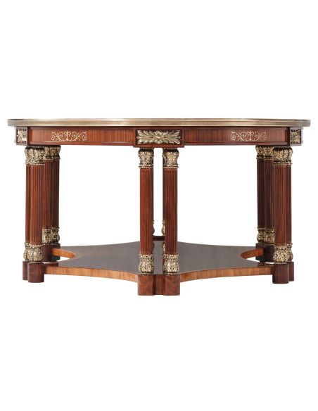 Classic cocktail table with mother of pearl