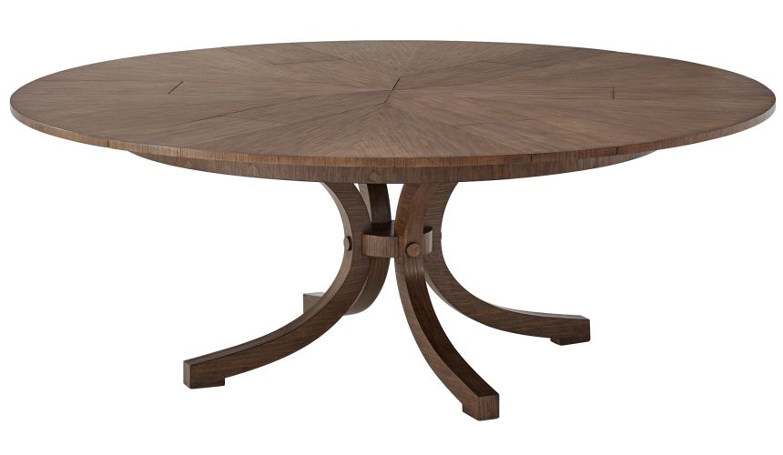Round to round transitional dining table