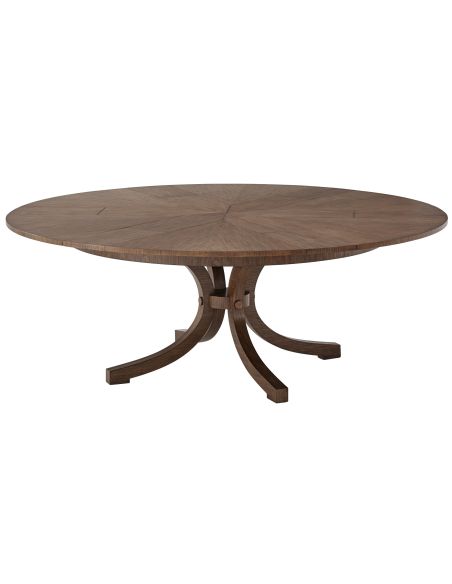 Round to round transitional dining table